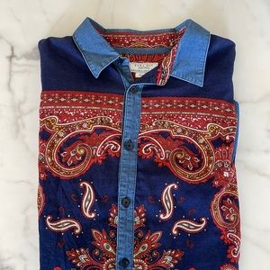 Zara Man button down. Beautiful Pattern